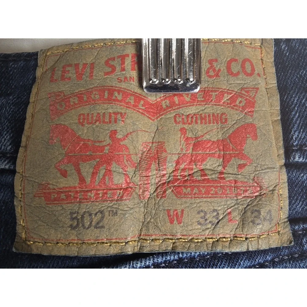 Levi's 502 Regular Taper Dark Wash All Seasons Tech Denim Jeans W33 L34
